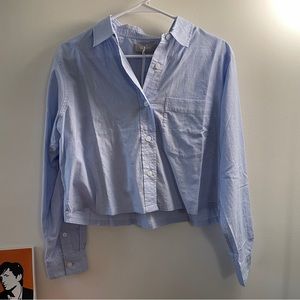 Everlane NWT Cotton Way-Short Shirt in Chambray Blue